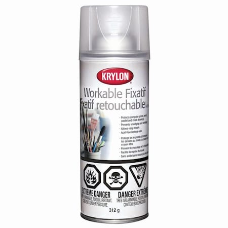 Krylon 11 Oz Clear Workable Fixatif Retouchable Protective Coating 1306